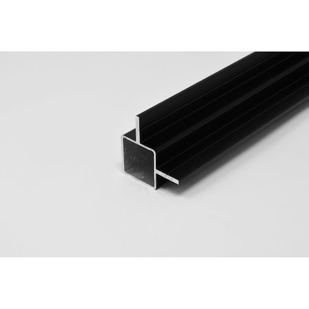 Eztube Extrusion for 1/4in Recessed Panel  Black, 48in L x 1in W x 1in H 100-190-4 BK